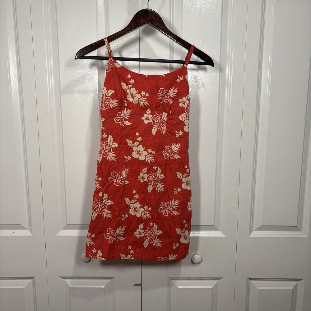 Wild Fable Mini Dress Womens S Red Floral Y2K Cottagecore Summer Vacay Sundress